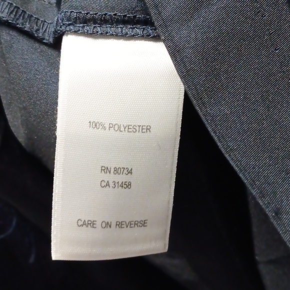 BCBG Navy blue Ballon sleeve, v neck dress - Picture 6 of 7